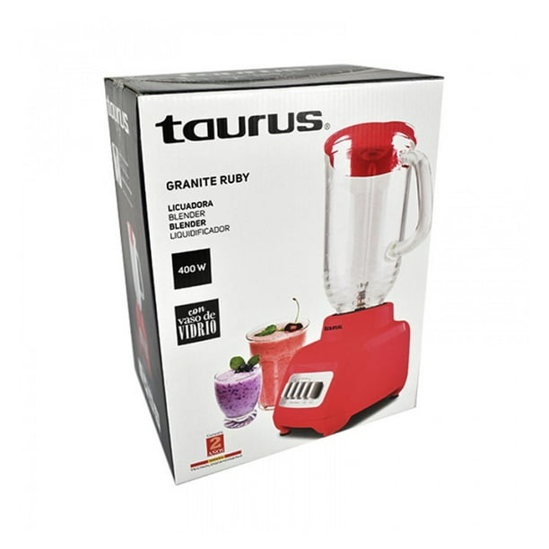 Licuadora de 4 Velocidades Roja Taurus Granite Ruby Bodega Aurrera en linea
