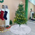thumbnail image 5 of Christmas Tree Skirt 60 Inches Velvet Ruffled Edge Large Soft Plush Tree Skirt Adds Elegant Touch For Merry Christmas Holiday Indoor Decor, 5 of 5