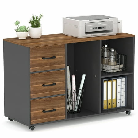 Tribesigns 3 Drawer Wood File Cabinets Large Modern Lateral