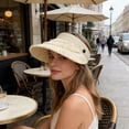 thumbnail image 6 of Yhmxh Beach Sun Visor Hats for Women, Fringe Straw Sun Visor Hat for Women, Wide Brim UPF50+ Sun Protection Straw Cap for Summer, Beach, Golf, Hiking & Outdoor Activities, 6 of 6