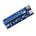 thumbnail image 1 of Transemion 2021 PCI-E Riser 6-pin with LED Lights Crypto Mining Card 1x TO 16x PCI-E RISER Blue 1M 1Set, 1 of 6