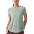 thumbnail image 6 of Lmnyox Short Sleeve Workout Shirts Womens Breathable Lightweight Crew Neck Open Back Yoga Tops Quick Dry Sport Tee, 6 of 8