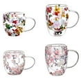 thumbnail image 4 of Double Wall Glass Cup Dry Flower Fillings Coffee Tea Mugs Heat Insulated Glass, 4 of 10