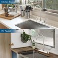 thumbnail image 5 of 8 Inch Kitchen Sink Faucet Deck Mounted 3 Hole 2 Handle Kitchen Faucets High-Arc 360 Degree Swivel Spout with Supply Lines,Brushed Nickel, 5 of 13