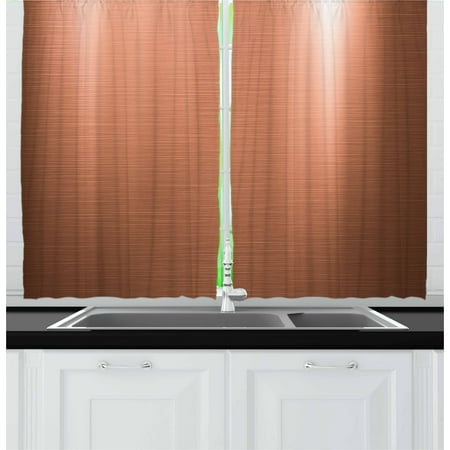 Copper Curtains 2 Panels Set Brushed Copper Plate Facade Image