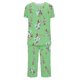 thumbnail image 4 of Pantalones de Mujer Casual Recortado Botón Suelto Ajuste Impreso con Manga Larga Superior, Diseño de Cuello de Jardín para el Uso Diario de Primavera, 4 of 5