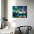 thumbnail image 4 of Acheng Aurora Borealis Canvas Wall Art Northern Lights Prints Painting Artwork for Living Kids Room Bedroom Office Wall Decoration Scenery Framed Picture Decor Panel Ready to Hang 20x16in, 4 of 6