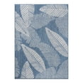 thumbnail image 2 of World Rug Gallery Distressed Palm Leaves Textured Flat Weave Indoor/Outdoor Area Rug - BLUE 5' X 7', 2 of 9