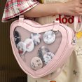 thumbnail image 2 of Guardurnaity Bolso bandolera de gran capacidad con diseño de corazón para estudiantes universitarios japoneses, con correa ajustable y múltiples Bolsas de mensajero y de hombro púrpura, 2 of 6