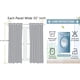 thumbnail image 3 of Juego de 2 paneles Adam azul claro, 100 % opacos, oscurecimiento total, privacidad y cortinas grandes con ojales, 241 cm de largo, para dormitorio, decoración del hogar., 3 of 3