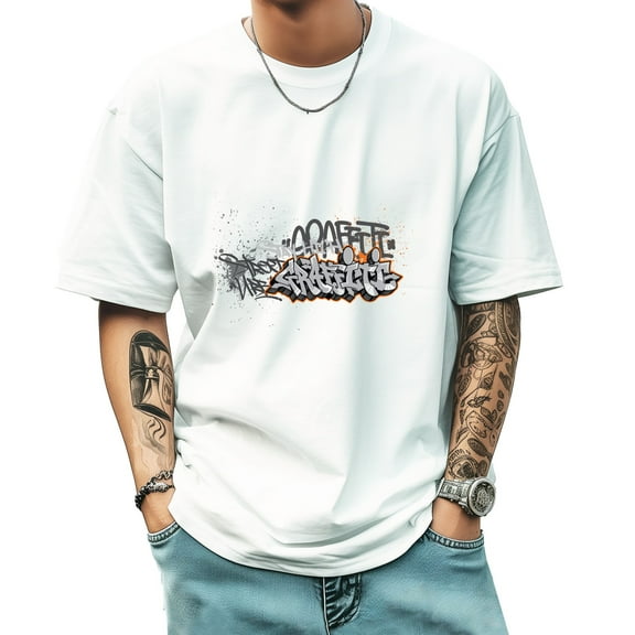 Graphic Tees for Men Summer New Print Casual Tee Fashion Trend Sports Shirt Select