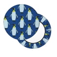 thumbnail image 2 of Haiem Beautiful King Penguin Pattern Cushion Round Bar Chair Seat Cover Bar Chair Cushion Covers Elastic Washable Bar Chair Cover,Protects from Scratches and Stains-12 inch, 2 of 7