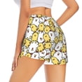 thumbnail image 3 of Bixox Women's Cartoon Chicken pattern 2 in 1 Running Shorts - Lightweight Athletic Workout Gym Yoga Shorts Liner with Pockets - Large, 3 of 7