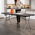 thumbnail image 3 of mesa rectangular plegable 73.6 x 183.8 x 76.2 cm negro estructura de metal, 3 of 4