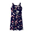 thumbnail image 5 of ICHUANYI Women's Dresses Floral Print Crew Neck Sleeveless Beach Dress Summer Fashion Tank Dress, 5 of 6