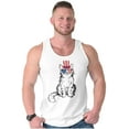 thumbnail image 5 of Cat Lovers Patriotic American Kitty Tank Top T Shirts Men Women Brisco Brands M, 5 of 6