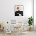 thumbnail image 3 of Stupell Industries Receding Stream Into Distant Mountain Ochre Sun Graphic Art Jet Black Floating Framed Canvas Print Wall Art, Design by JJ Design House LLC, 3 of 5