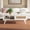 White, variant on Rattan Wood Dining Table, Rattan Coffee Table with Storage, Farmhouse Boho Center Sofa Table with Sliding Door and Open Shelf for Living Room, Bedroom