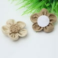 thumbnail image 3 of 6pcs Burlap Lace Flowers Jute Rose for DIY Craft Making Wedding Party Decorations (B), 3 of 4