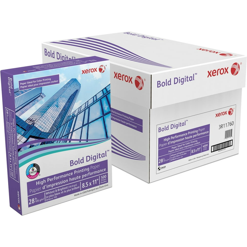 Xerox Bold Digital Printing Paper 8 1/2 x 11 White 500 Sheets/RM
