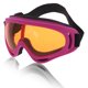 thumbnail image 1 of Gafas de motocicleta únicas Bargains, gafas de ciclismo de lente naranja y marco rosa rojo, 1 of 6