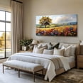 thumbnail image 5 of Tree Landscape Wall Art Print Country Wildflower Large Artwork Spring Colorful Scenery Painting for Living Room Bedroom Modern Rustic Farmhouse Decor - 29"x57", 5 of 7
