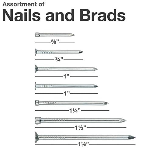 Common Includes Finish Qualihome Hardware Nail Assortment Kit Wire Brad and 