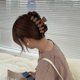 thumbnail image 4 of 5 Pack Hair Claw Clips, 4.48 Inch Vintage Matte Wavy Large Claw Clip for Thin Thick Hair, Strong Hold Non-Slip Hair Clips for Women Girls (Beige/Khaki, 4 of 5