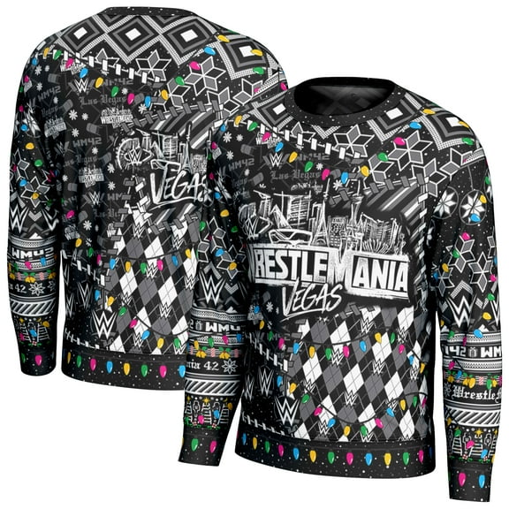 Unisex ProSphere Black WrestleMania 42 Holiday Sweater