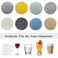 thumbnail image 3 of 8pcs Tressé Tasse Sous-Verres, Mignon Coton Rond Tissé Sous-Verres Boire Absorbant Tissé Sous-Verres, 3 of 5