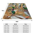 thumbnail image 3 of Bixox Fleece Blanket Mallard Ducks Pattern Super Soft Double-Sided Microfiber Flannel Blanket for Sofa, Bed, Couch,Suitable for All Seasons - 40"x30", 3 of 5