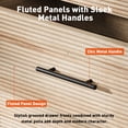 thumbnail image 5 of CHITOOMA 5 Drawer Dresser Wooden, Fluted Tall Dresser for Bedroom, Chest of Drawers for Living Room Hallway, Natural, 5 of 8