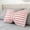 Pink, variant on Pom Pom Trim Striped Bowtie Throw Pillow, Soft Decorative Cushion for Couch, Bed, Living Room Home Decor