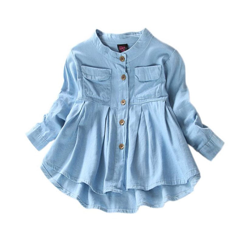 Curipeer Long Sleeve Baby Girls Blouse for Spring Casual Toddle Girl Cotton Tops Shirt