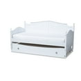 thumbnail image 2 of Baxton Studio Mara Cottage Farmhouse White Finished Wood Twin Size Daybed with Roll-Out Trundle Bed, 2 of 7