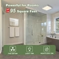 thumbnail image 5 of Akicon Exhaust Fan with Shower Light, DC Ultra-Quiet and Energy-Saving Bathroom Fan with Light, 50-80-100 CFM, 15W Dimmable 3CCT LED Light with 7W 2-Color Night Light Ventilation Fan, Square, Silver, 5 of 10