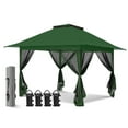 thumbnail image 3 of EAGLE PEAK 13’ x 13’ Pop-Up Outdoor Canopies Green, Instant Setup with Mosquito Netting, 3 of 10