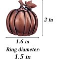 thumbnail image 3 of Suitable for Halloween Autumn Thanksgiving Table Decoration Thanksgiving Napkin Rings Rustic Harvest Pumpkin Napkin Rings 4 Pieces, 3 of 5