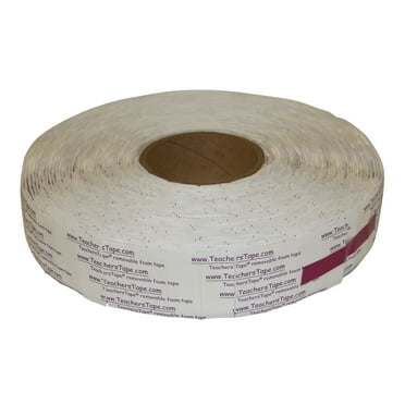 FindTape TeachersTape Double-Sided Mounting Tape [Removable Foam]: 3/4 in. x 3/4 in. (White) 2000 pads/roll