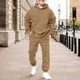 thumbnail image 6 of GiLiling Kids Tracksuit Outfit, 2-Piece Boys Girls Sweatsuit, Hooded Sweatshirt and Jogger Sweatpants Athletic Clothing Set with Pocket (Khaki, 13-14 Years), 6 of 6