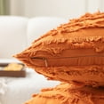 thumbnail image 3 of UlikTree Linen Throw Pillow Covers 2 Pack - Cushion Cover for Sofa Couch Decorative Square Pillowcase, Solid Modern Style Accent Pillows Covers with Zipper 12x20 Inches Orange, 3 of 7