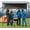 Black#7, variant on Backyard Gazebos 10x 10 ft party tent Pop Up Canopy Tent with 2 Half Sidewalls with Wheeled Carry Bag, Dark Gray,Waterproof Gazebos