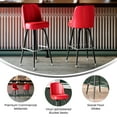 thumbnail image 4 of BizChair 2 Pack Commercial Grade Metal Barstool with Red Swivel Bucket Seat, 4 of 11