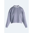 thumbnail image 5 of Scoop Women's and Women's Plus Scubaknit Pearl Embellished Sweatshirt, Sizes XS-4X, 5 of 5