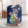 thumbnail image 3 of Merry Christmas and Happy New Year Santa Dachshund Holiday Xmas Winter 2025 Foldable Laundry Basket Wiener Dog Lover Gifts Idea Organizer Storage with Handles - 00024, 3 of 5
