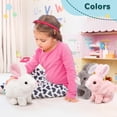 thumbnail image 4 of Guvpev Bunby - My Realistic Bunny Toys, Realistic Bunny Stuffed Animals Can Walk, Talk, Twitching & Shaking Ear, Easter Plush Rabbit Interactive Toys, Easter Basket Stuffers Gifts for Boys Girls, 4 of 6