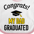 thumbnail image 4 of Inktastic Congrats My Dad Graduated with Cap Boys or Girls Baby Bib, 4 of 4