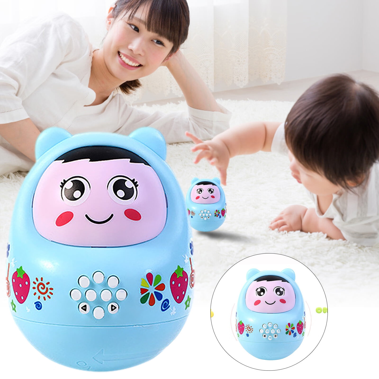 Toys Tumbler Toys With Music And Led Lights, Crawling Toys, Cute