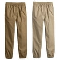 thumbnail image 1 of 2-Pack Boy's Slim Fitting Cotton Stretch Classic Twill Joggers, 1 of 2