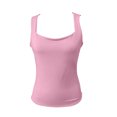 thumbnail image 5 of 2026 Tank Tops for Women for Summer Compression Plus Size Sleeveless Bodysuit Tank Top With Built In Bra Wide Strap Form Fitting Basic Camisole, 5 of 6